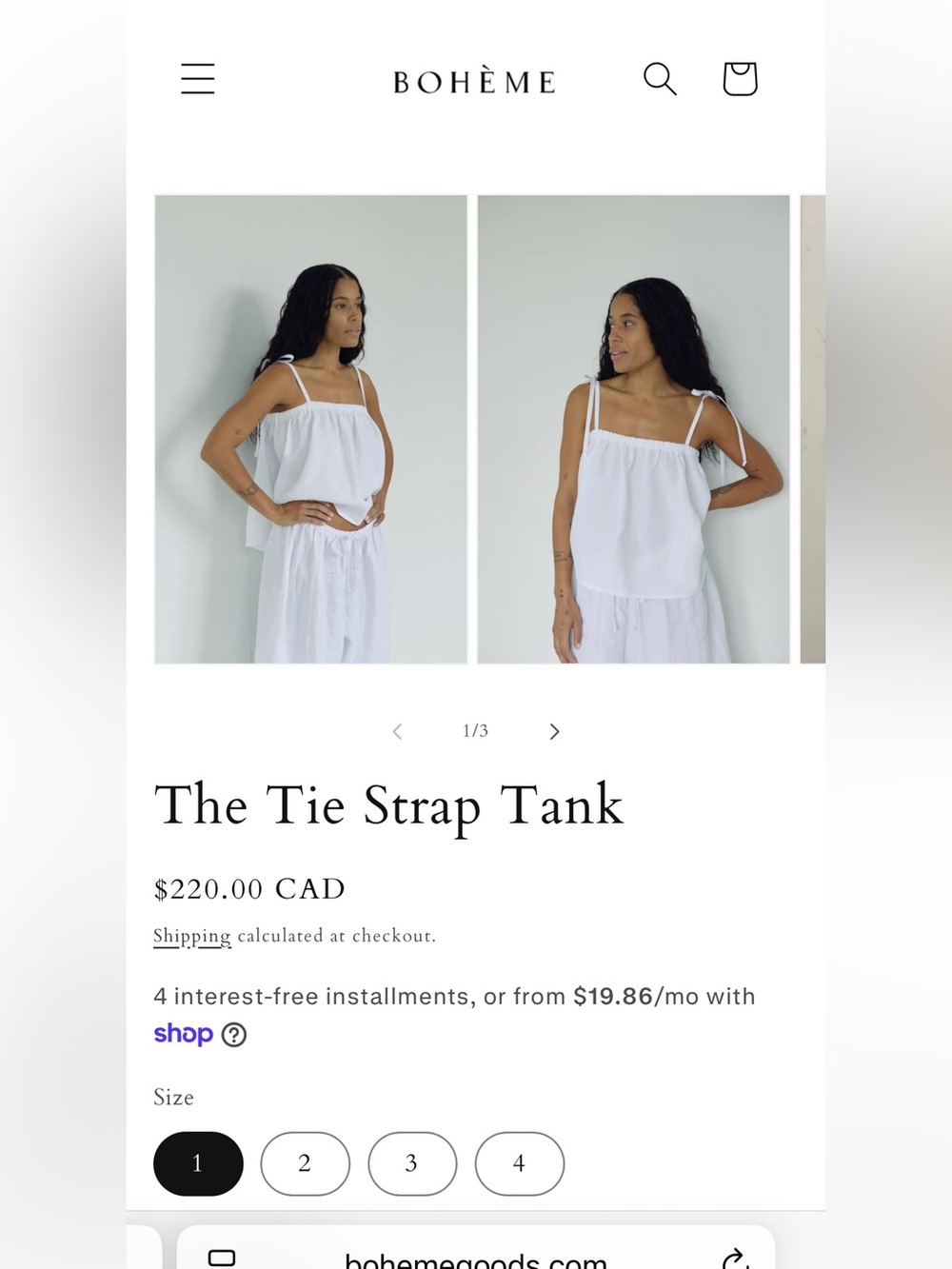 Boheme the tie strap tank